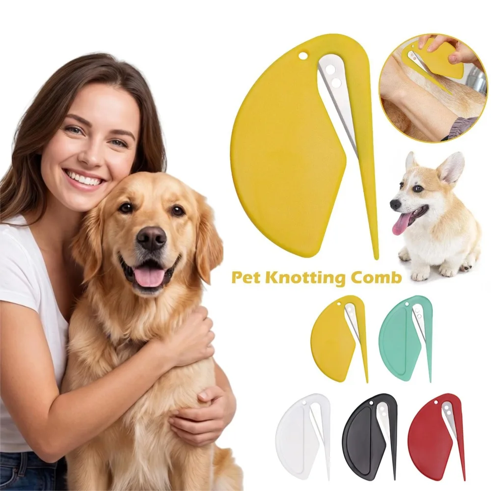 Haustier-Knotenkamm für Hunde und Katzen, effektiver Haustier-Fellknotenlöser, schmerzfreier Haarknotenöffner, Haarschneidemaschine für Haustierpflegebedarf, 1 Stück