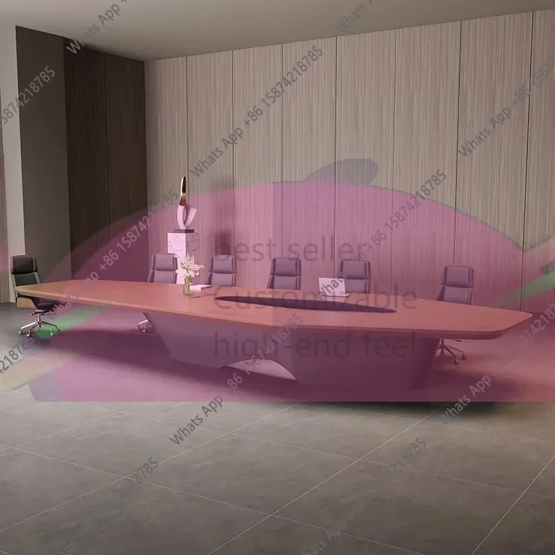 

eY-M5 Light Luxury High-end Conference Room Table Walnut Conference Table Simple Modern Rectangular Negotiation Table