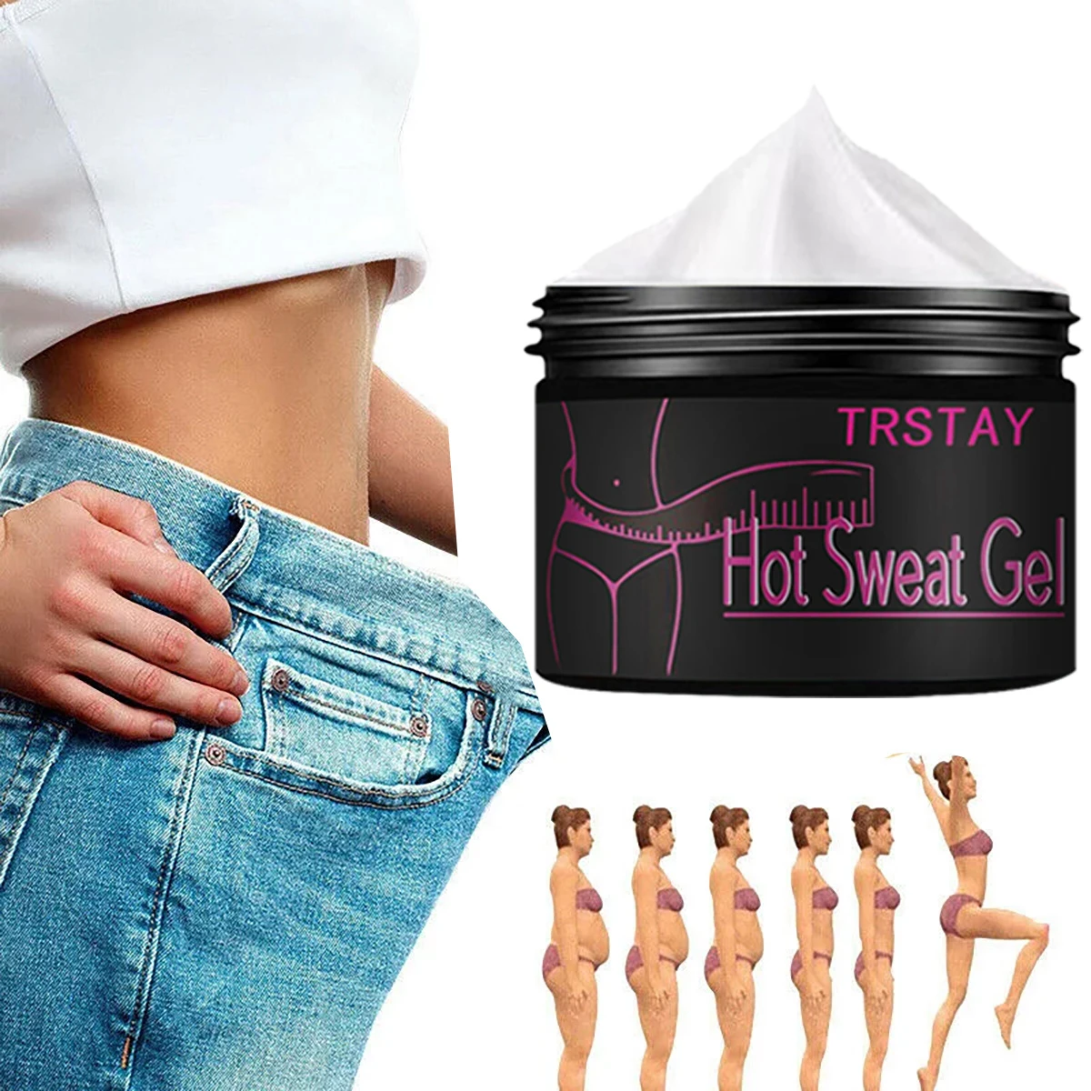 Anti Cellulite Sweat Fat Burning Gel Natural Weight Loss Cream Workout Enhancer For Shaping Waist Abdomen and Buttocks Slimming