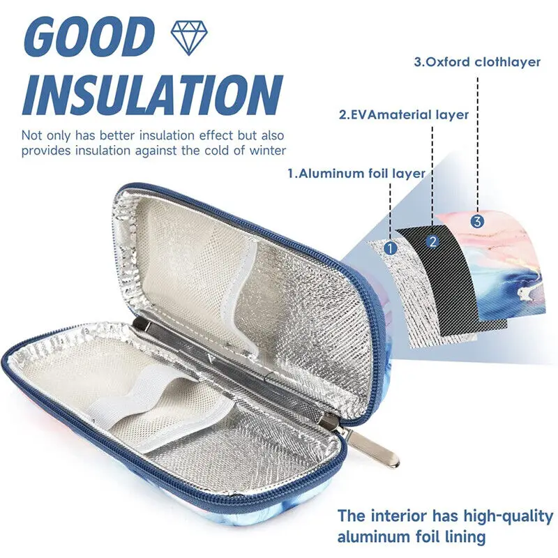 Diabetiker Insulin Kühl beutel Taschen pillen schutz ohne Gel kühler Isolation beutel Medicla Kit Organizer wasserdicht Oxford