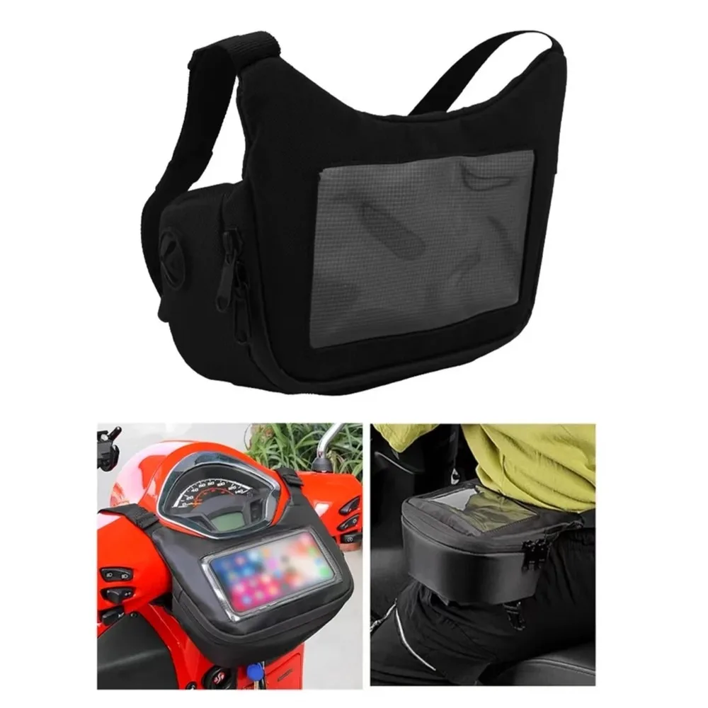 Waterproof Handlebar Bag Front Basket Portable for Vespa Hiking Cycling Travel Satchel Waist Motorcycle Bags