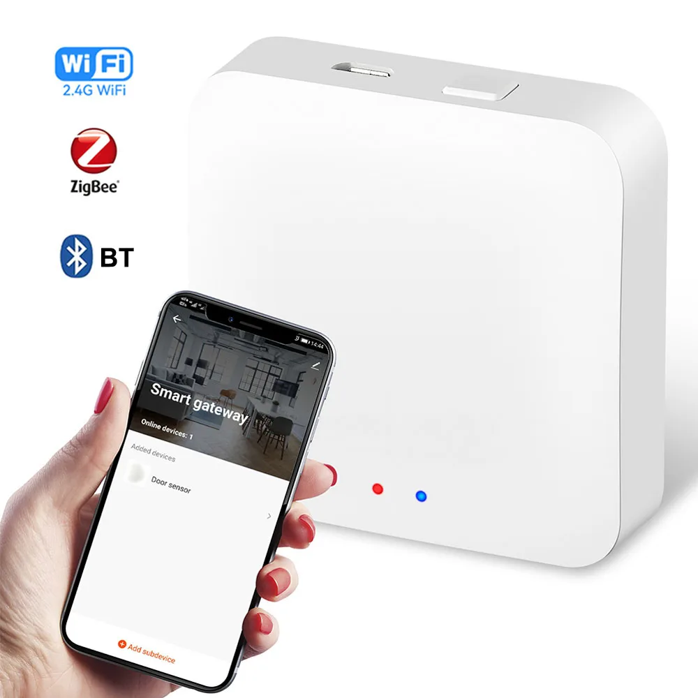 2.4G WIFI Smart Gateway Hub Bluetooth 5.0 Tuya 3.0 Wireless Remote Controller Multi Mode ZigBee 3.0 Intelligent Home Appliances