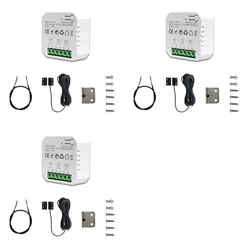 

B50B-3X Tuya Smart Life Wifi Garage Door Opener Controller With Sensor App Remote Control Fit For Alexa Google Home ,EU Plug