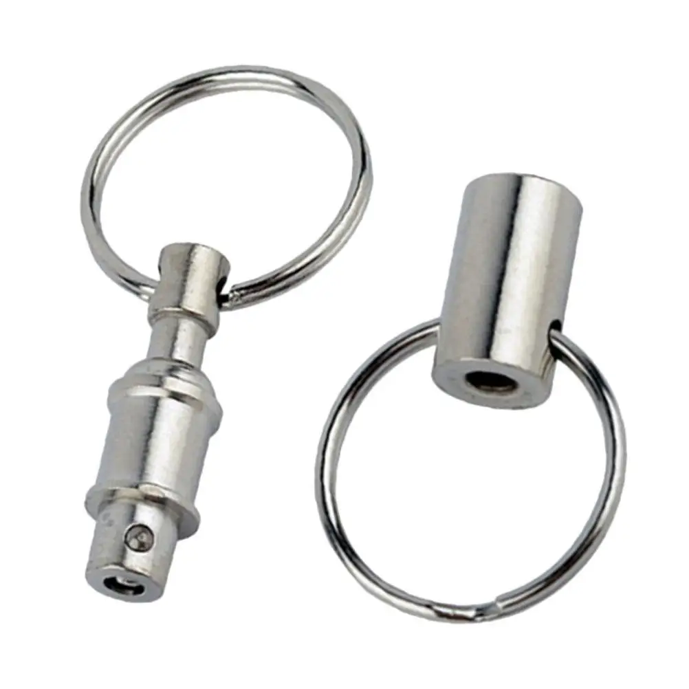 Separate Quick Release Key Ring Ferroalloy Stylish Keychain Durable Clasp Design Multifunctional Camping Hiking Accessory