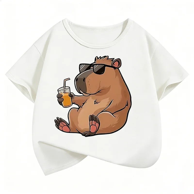 Cute Dolphin Cotton Cartoon Printed Children's T-shirt Personalized Round Neck T-shirt Summer New Parent Child Fashion T-shirt