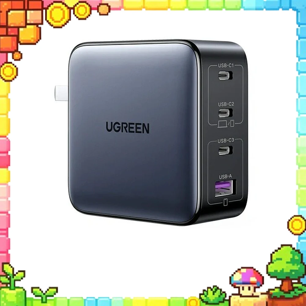 UGREEN X564 GaN Charger 100W 4 Ports 3 USB C 1 USB A Foldable Plug 100-240V Input with 1.5m USB C Cable for Laptops Phones