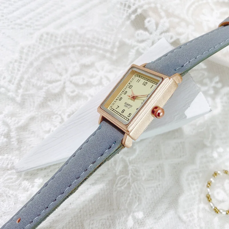 Luxury Women Watch Simple Roman Numerals Numbers Quartz Watches Ladies Diamond Clock Female Vintage Rectangle Reloj Wristwatch