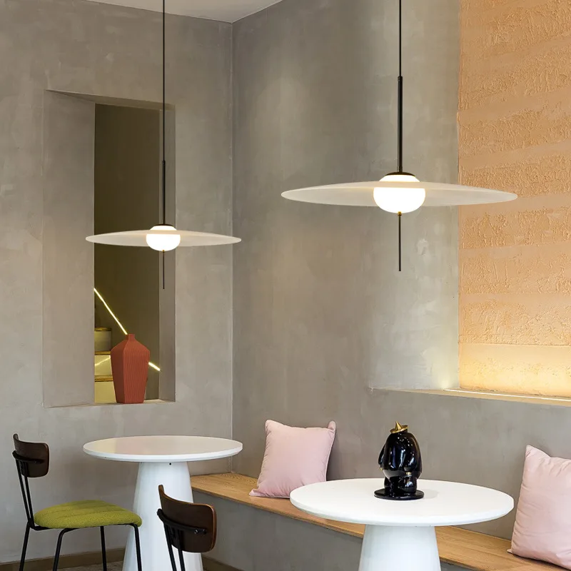 Lampe LED suspendue en acrylique G9, design nordique moderne, soucoupe volante, luminaire décoratif d'intérieur, idéal pour une cuisine, un café, un Restaurant ou un Bar