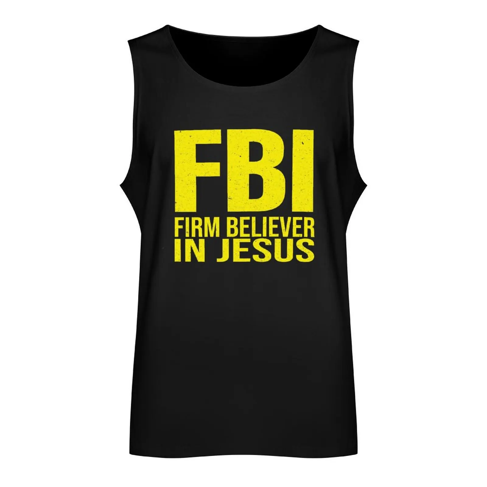 Firm Believer In Jesus Christian Faith Believer Gift Tank Top Gym man Men's sleeveless gym shirts Men's t shirt