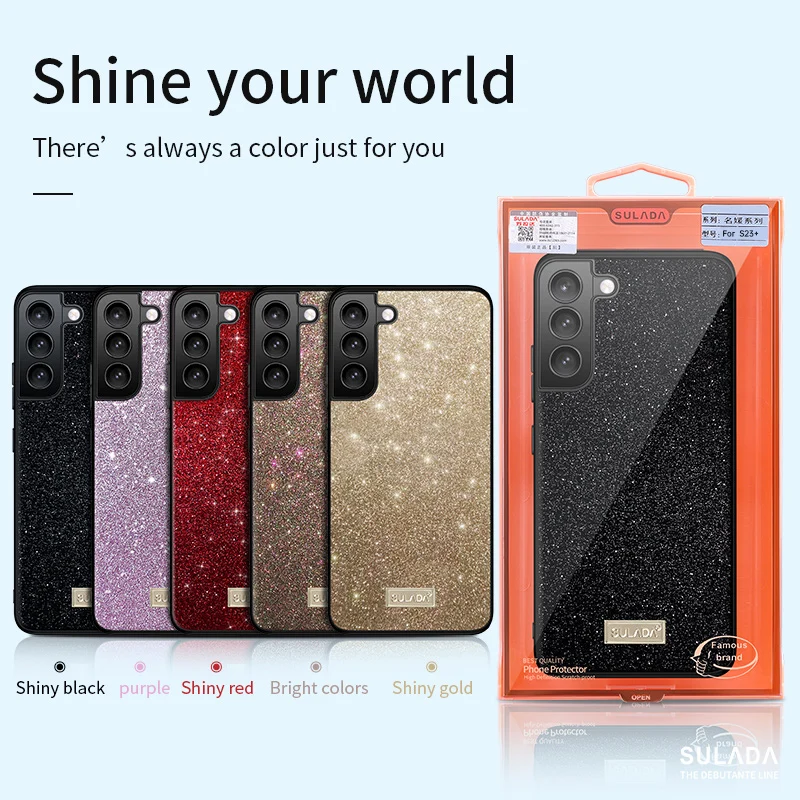 Fashion Trendy Glitter Case For Samsung Galaxy S24 Ultra S25 S24+ S23+ Plus 5G Rhinestone Bling Cover For Her Women Girls Luxury