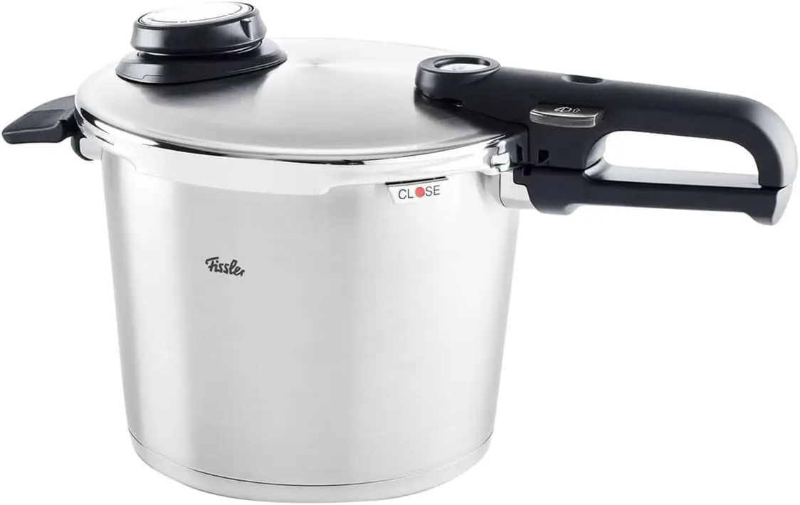 Fissler Vitavit Premium Pressure Cooker with Steamer Insert, 6.3 Quart