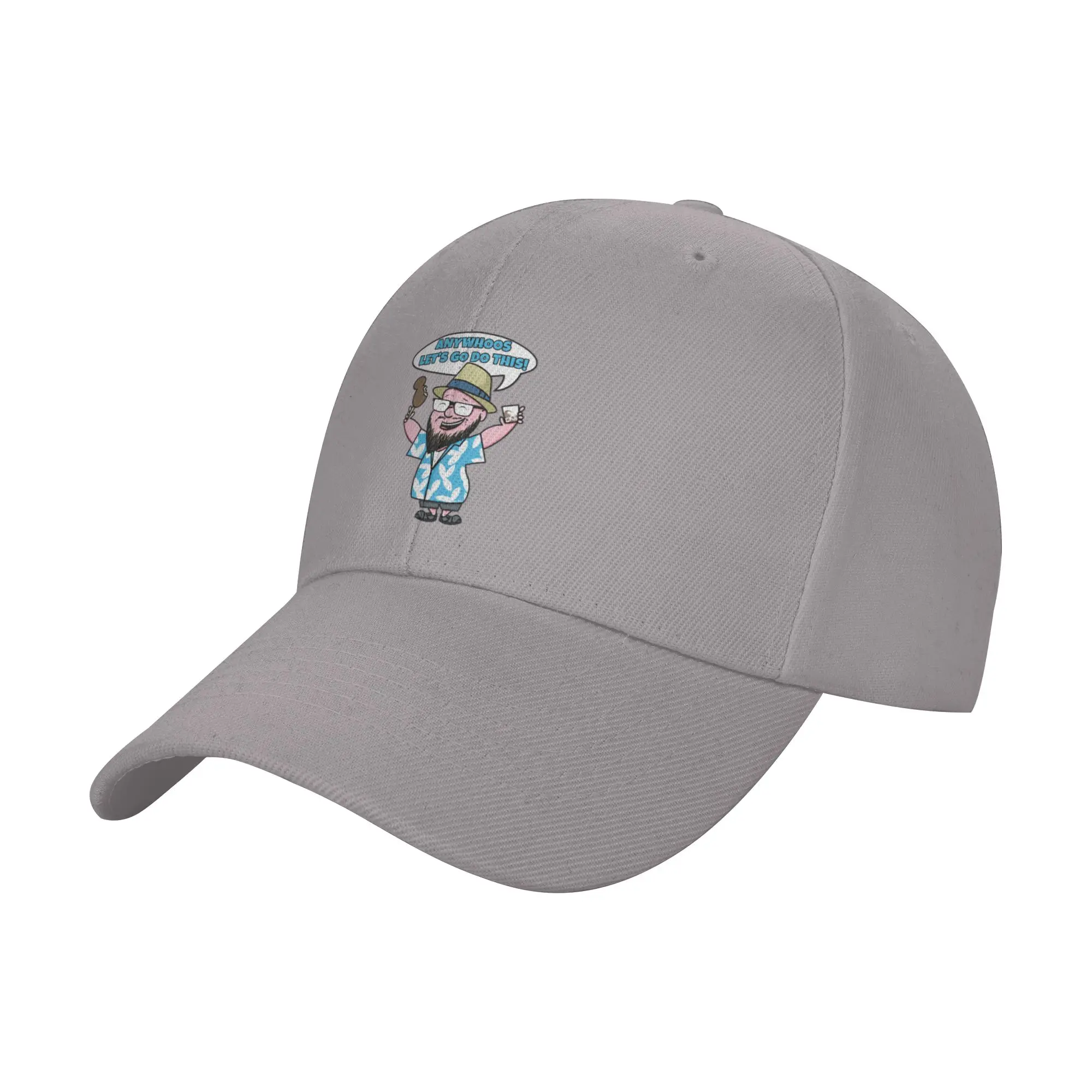 Hot Sale Lets Go Do This Fun Cartoon Man With Fried Chicken Drink Baseball Cap Trendy Caps Women  Fishing Caps Women