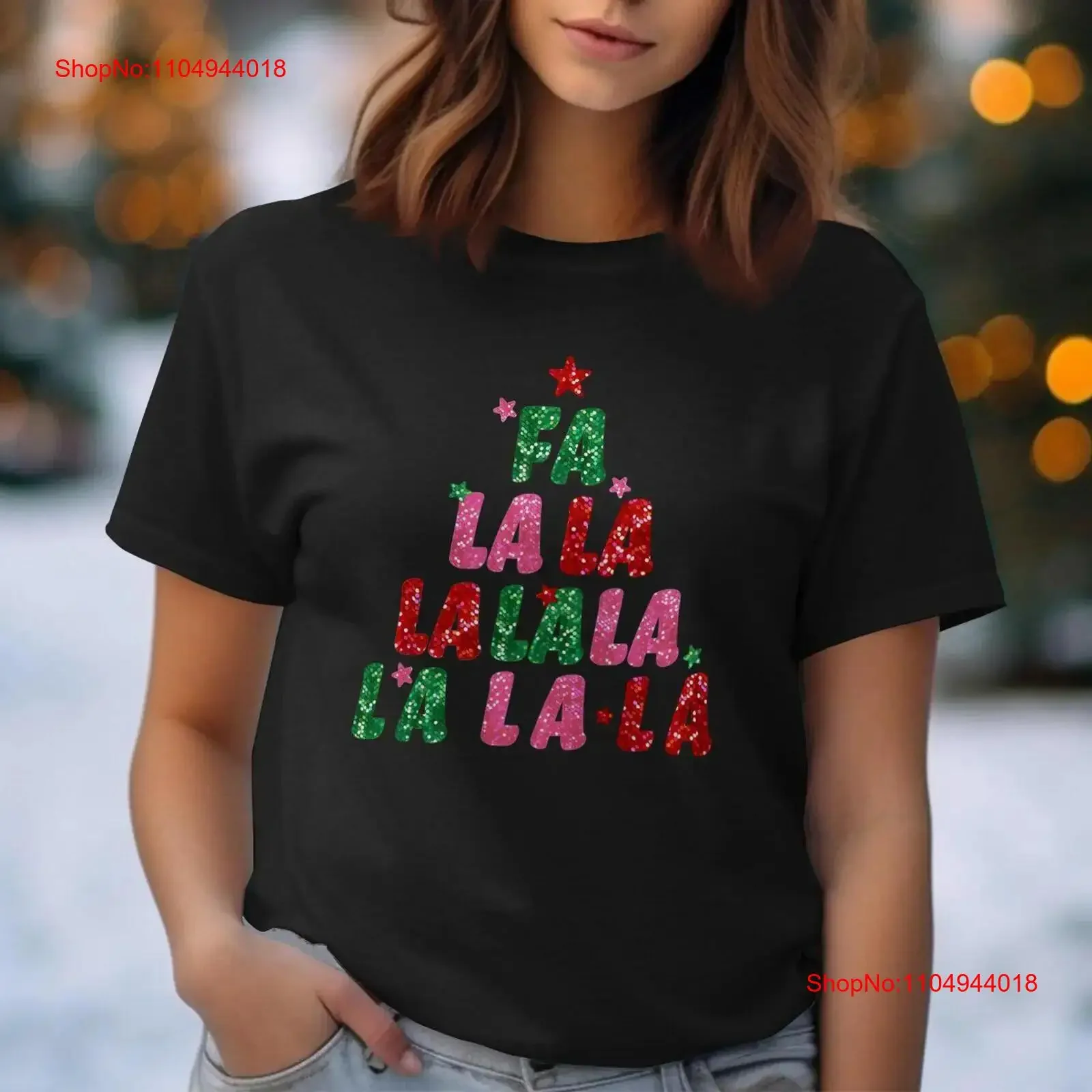 عيد الميلاد موضوع فا لا تصميم تي شيرت خمر غسلها للجنسين أزياء لينة امتدت أوم الرسم أنيق مصمم الملابس #1