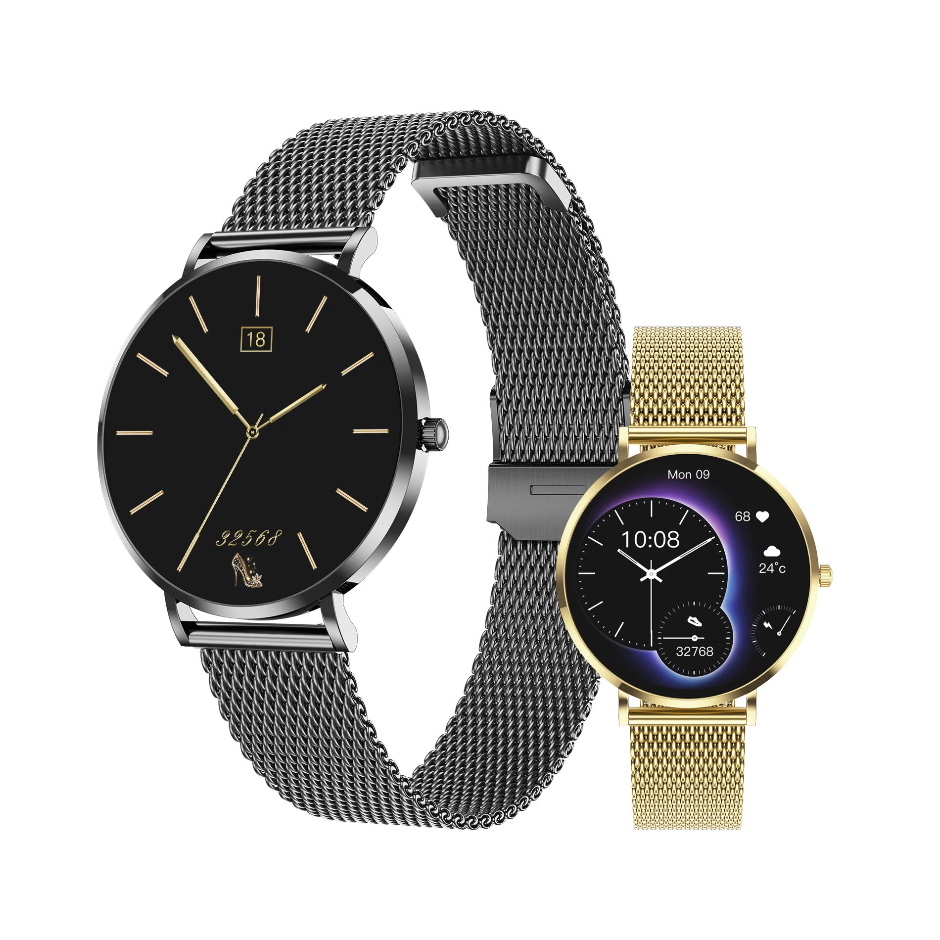 

Тонкий дизайн T8 Ultra BT Calling Smartwatch 1,19-дюймовый AMOLED HD круглый экран для тренировки сердечного ритма и дыхания для женщин Смарт-часы