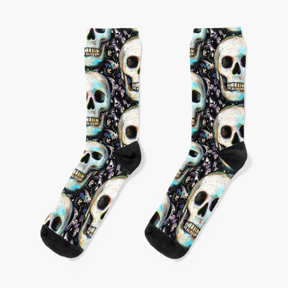 Witchy Skull Occult Magic Socks compression cartoon gym heated Man Socks Women's