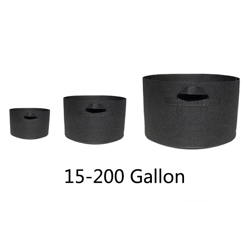 2 5 10  15 200 gallon Grow Bags garden plant growing tree pots planter fabric large Planting home Vegetable strawberry jardin