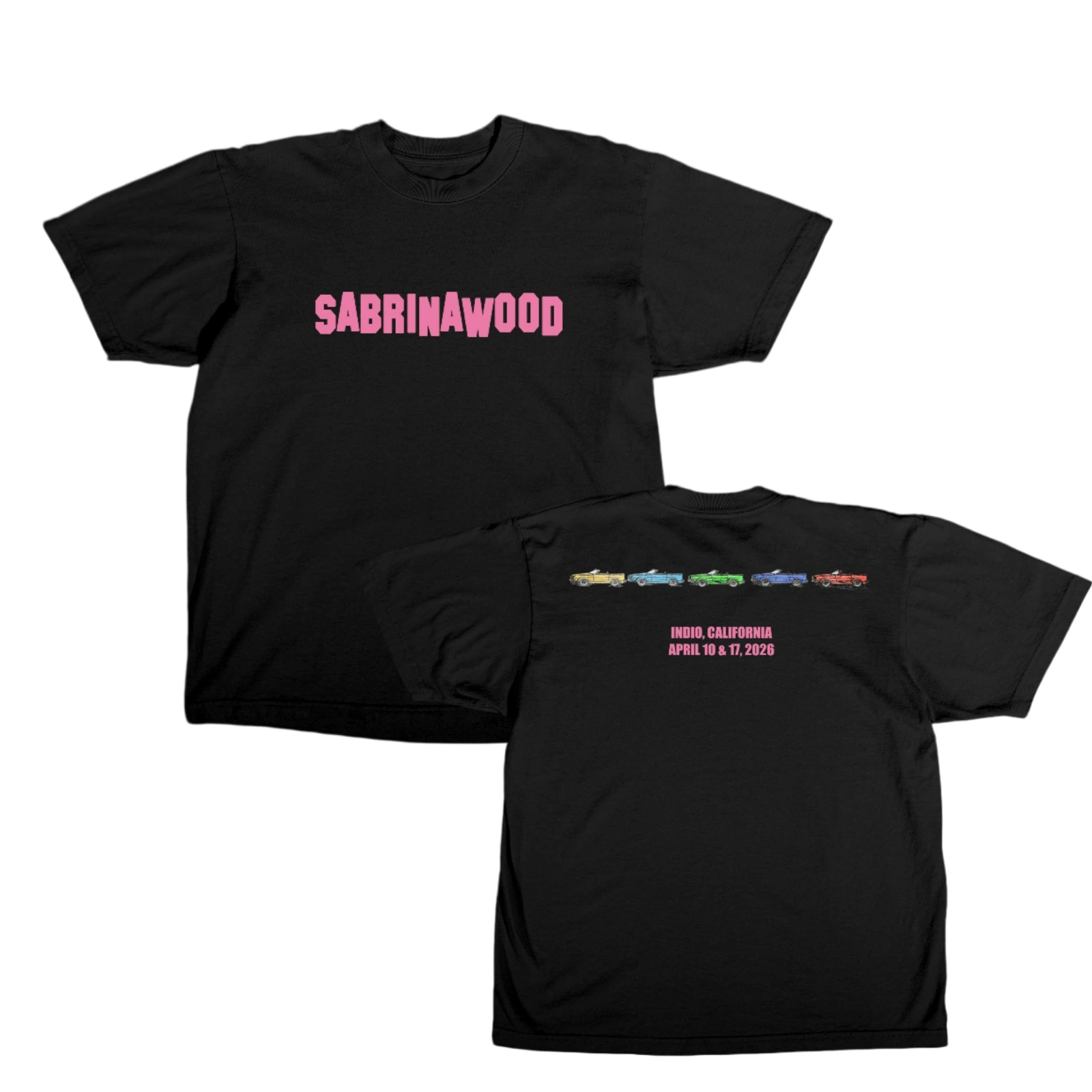 Camiseta de hombre Sabrina Carpenter Sabrinawood Car & Billboard Graphic Merch 2026, verano, 100% algodón, unisex, informal, cómoda