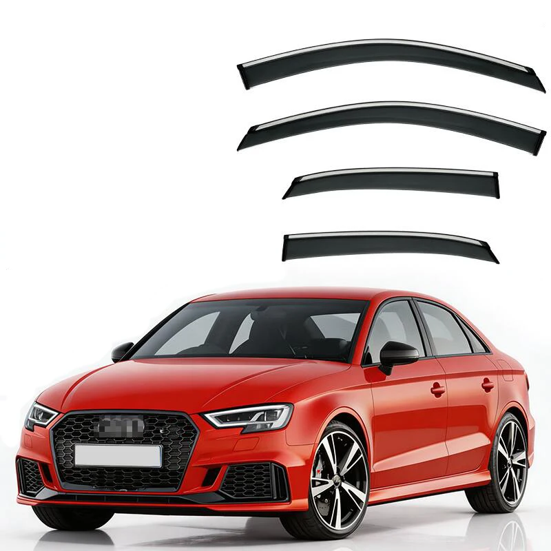 Window Visor Side Window Deflector Car Weather Shields For Audi RS3 Sedan 2015 2016 2017 2018 2019 2020