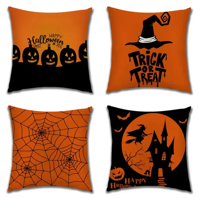 Spooky Decor Adorable Cushion Cover Fun Festive Halloween Cute Ghost Child Pillowcase Trick Or Treat Decor Best-selling Unique