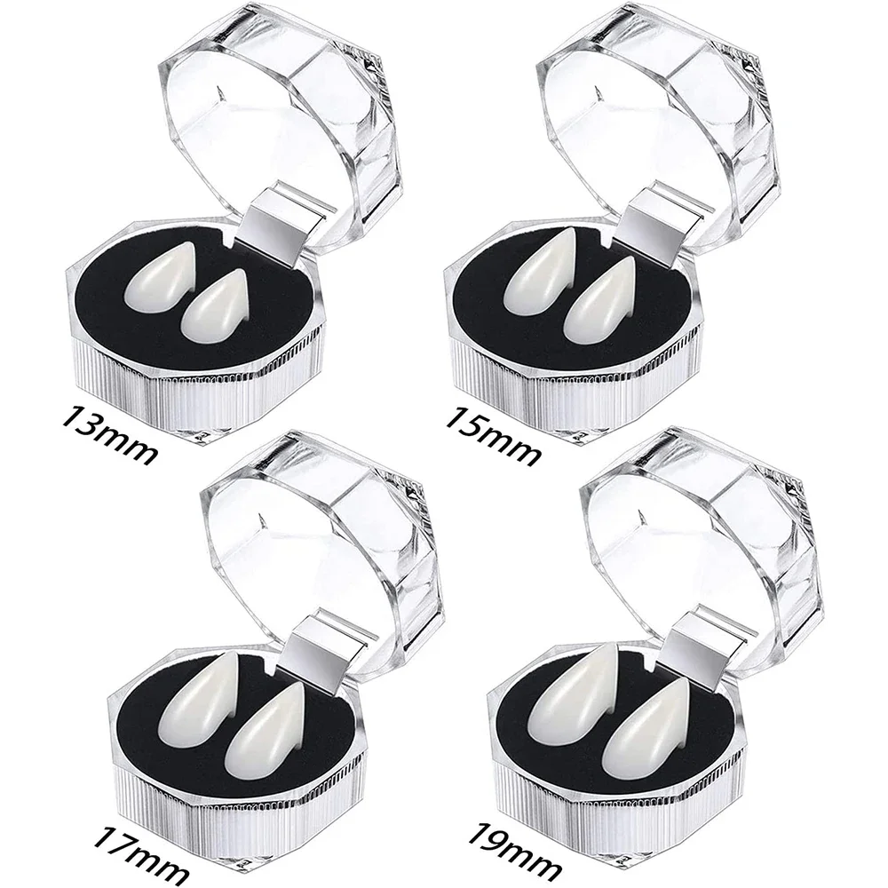 1/2 Paar gefälschte Vampirzähne Kostüm Cosplay Halloween Horror Vampir gefälschte Reißzähne für Erwachsene Kinder Halloween Party Requisiten Zubehör – Detail 3