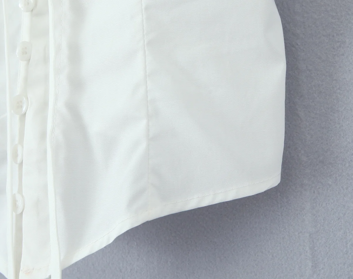 Dave&Di Minimalist White Sleeveless Shirt French Elegant Country Style Lace Cotton Shirt Top Summer Blouse Women Tops