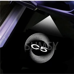 2Pcs LED Car Door Welcome Lights Logo Projector For Citroen C5 X7 II Ghost Shadow Lamp Courtesy Light Auto Decorative Accessory