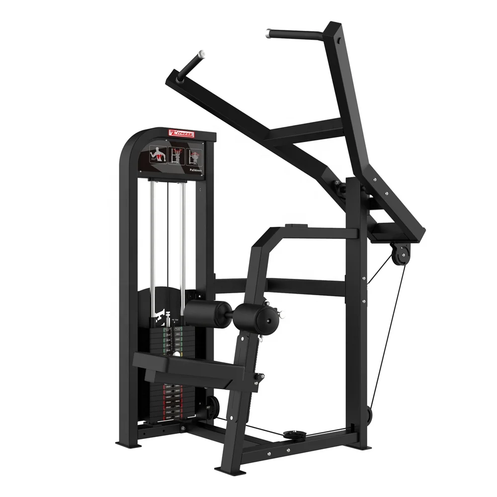 GC-5008 Commercial Lat Pull Down Machine Trength Training Exercise Pin Loaded Dual Function Seated Lat Pulldown