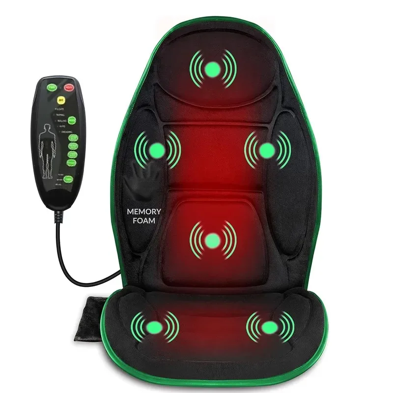 Back Massage Cushion with 3 Motors and 2 Heat Settings for Home Office