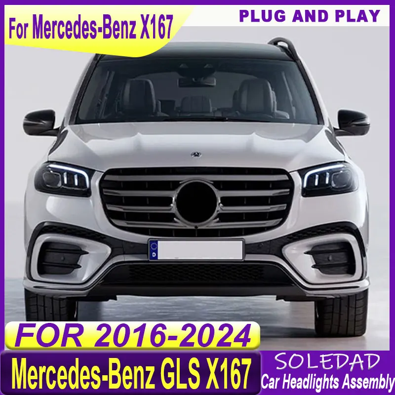 Car Headlights For Mercedes-Benz GLS X167 2016-2020 2012 2022 2023 2024 LED DRL Turn Signal Lamp Headlamp Front Light Assembly