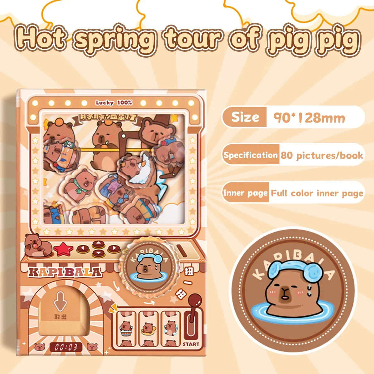 Capybara Busy Notebook Set Reusable Stress Relief Fidget Toy for Exam Back To School Supplies Kids Students Stationery Gift