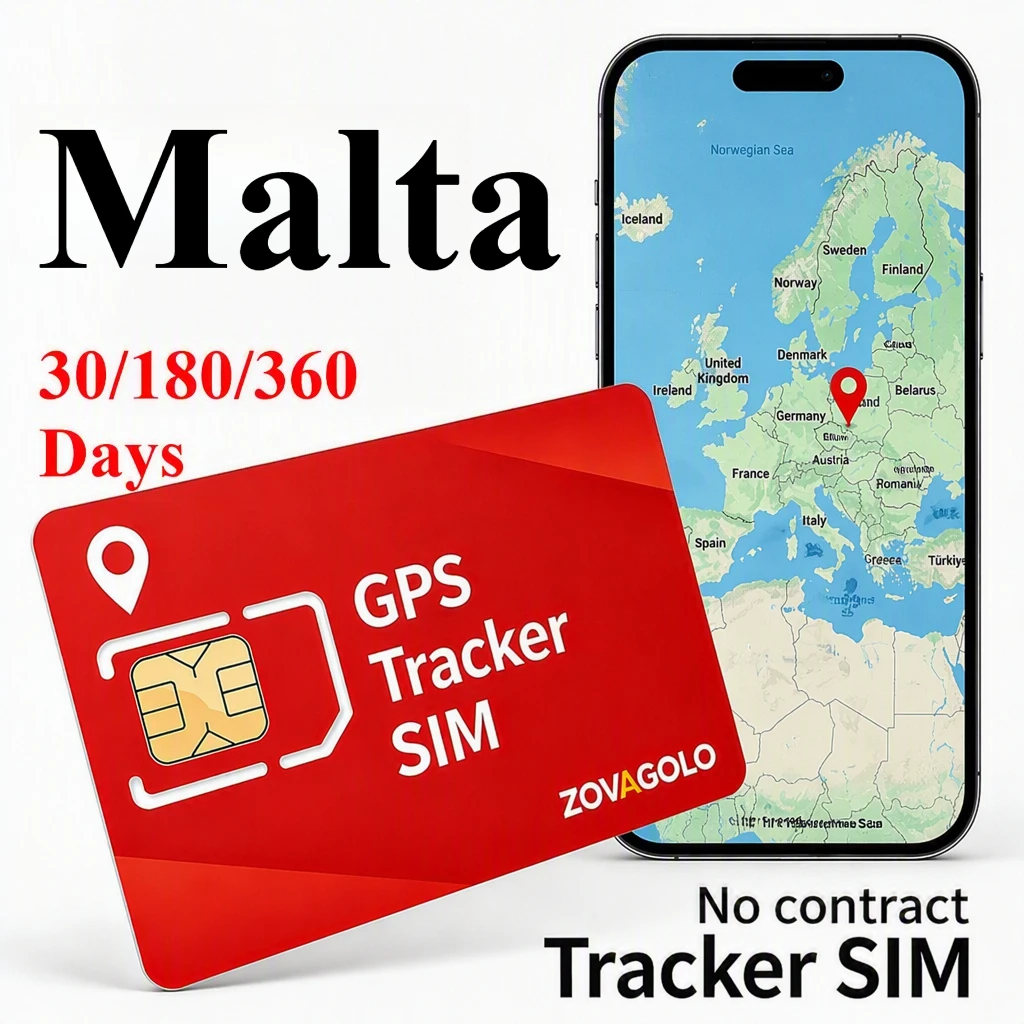 Malta GPS Tracker SIM Data Only No Contract, Plans:30D30MB,180D180MB,360D360MB, Family Watch & Personal Locator