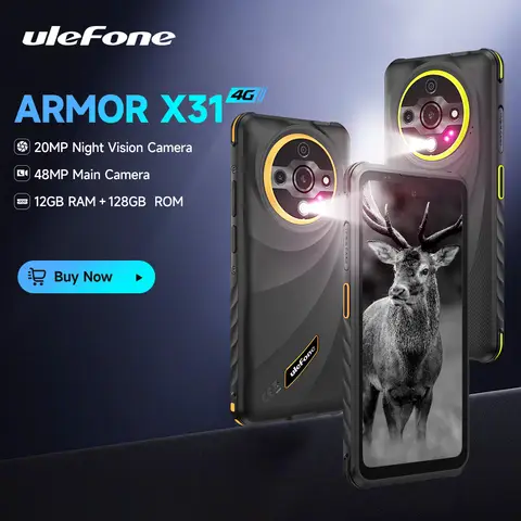 Ulefone Armor X31 4G 견고한 휴대전화 안드로이드 14 스마트폰 6.56” 12GB RAM 128GB ROM 48MP NFC 야간 카메라 IR 블래스터 글로벌 버전 Ulefone Armor X31 4G 견고한 휴대전화 안드로이드 14 스마트폰 6.56” 12GB RAM 128GB ROM 48MP NFC 야간 카메라 IR 블래스터 글로벌 버전