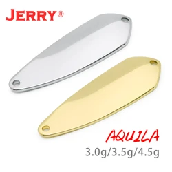 Jerry Aquila 50pcs 3g 3.5g 4.5g Brass Unpainted Blank Spoons Lures Casting Area Trout Micro Ultralight Fishing Lures