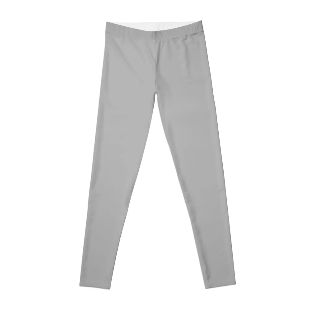 

Light Grey Solid Leggings Women's gym sport set Women's sportswear Womens Leggings