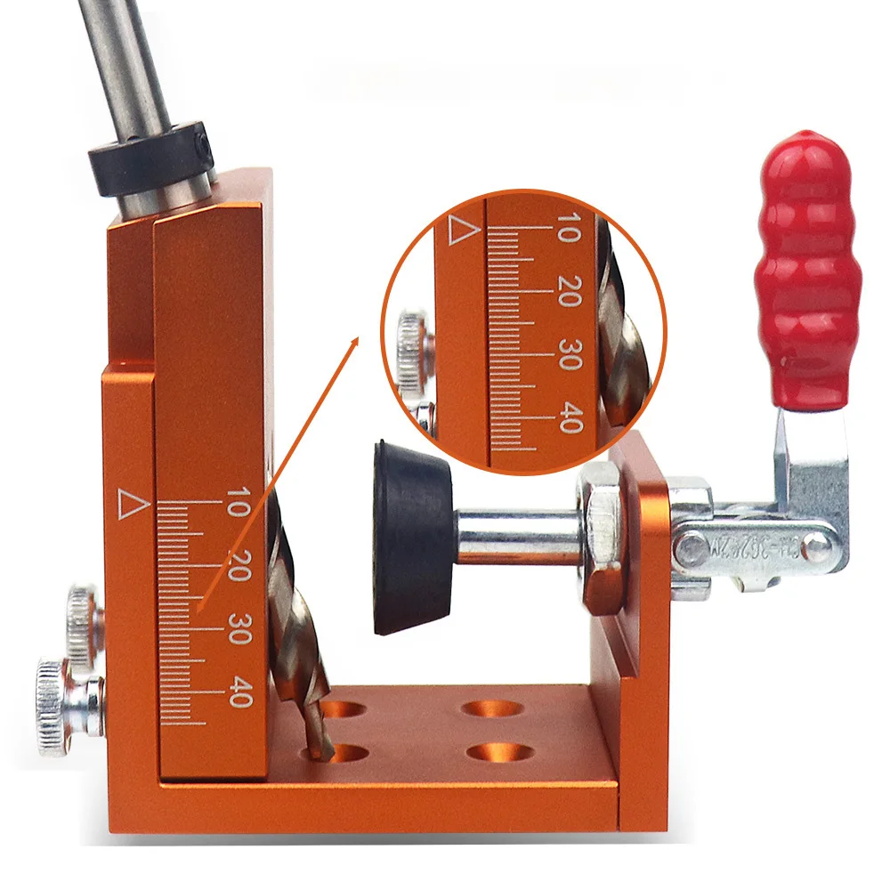 Removable  Pocket Hole Jig Kit System Hole Drill Guide Dowel Jig Oblique Hole Locator Drilling Kit For Cabinet Furniture Wood