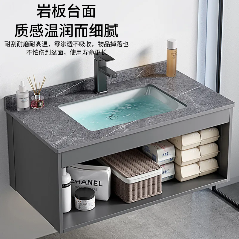 Wall-mounted washbasin cabinet combo washbasin, small apartment bathroom washbasin
