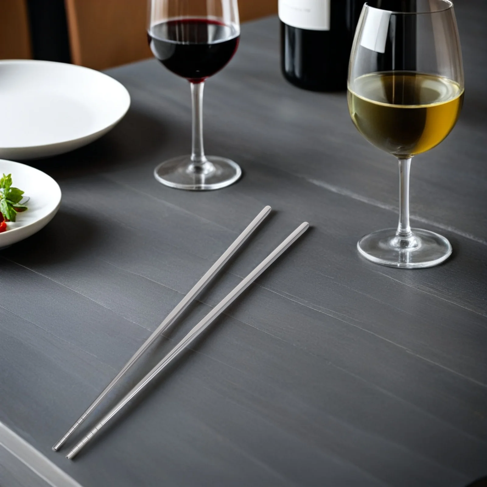 

2Pairs Extra Long Stainless Steel Cooking Chopsticks Reusable Metal Non-Slip Lightweight Hollow Frying Hot Pot Noodle Cooking