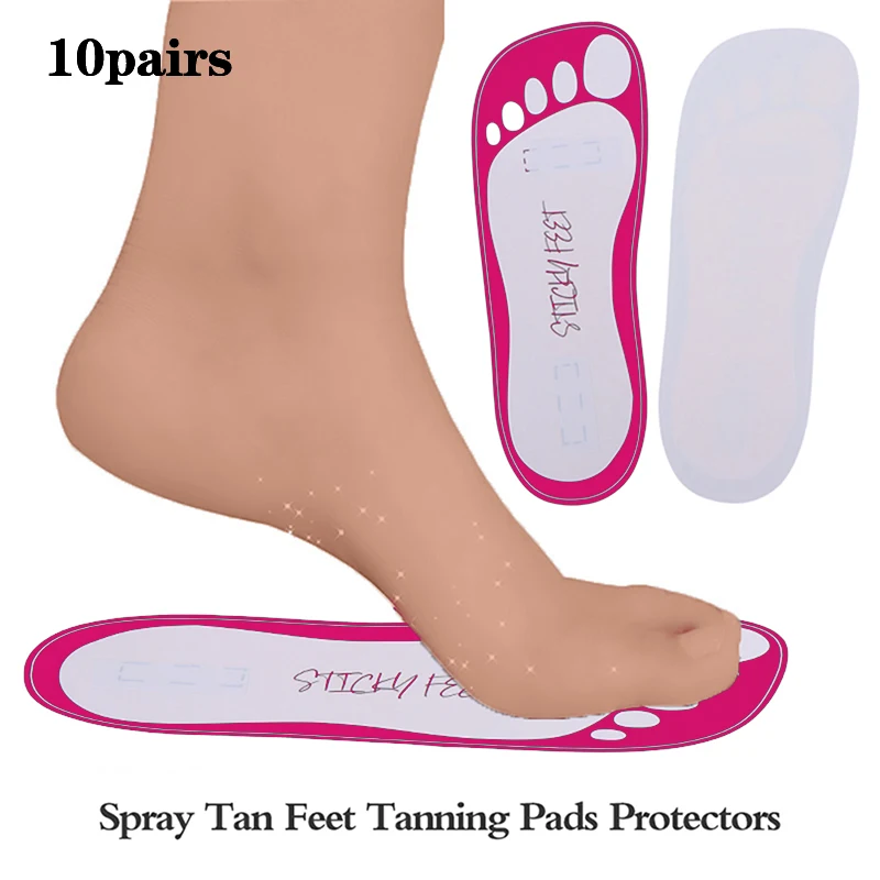 10Pairs Tanning Feet Pads EVA Spray Tanning Feet Pads Protectors For Sunless Accessories Disposable Non-slip Seaside Beach Shoes