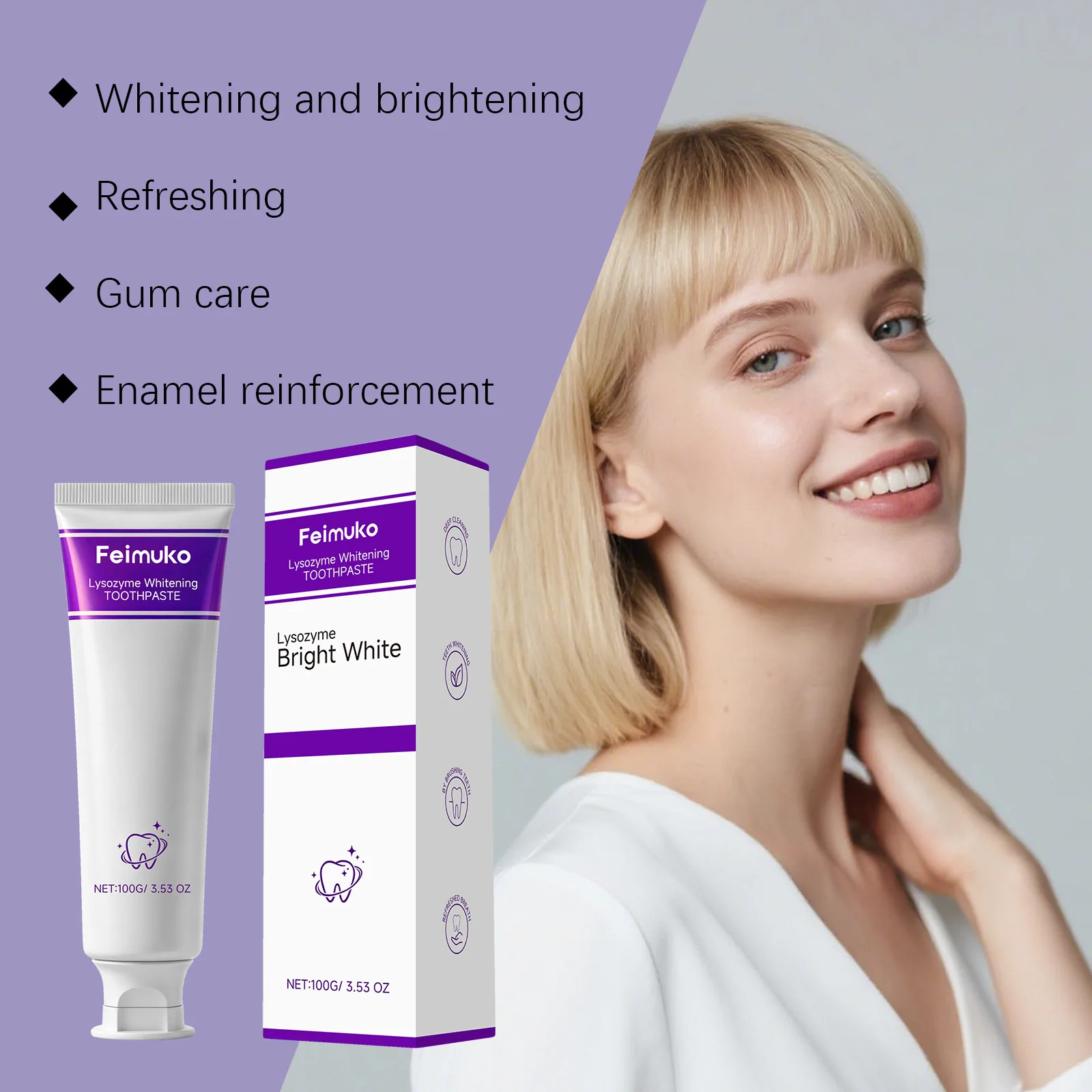 Teeth Whitening Toothpaste For Plaque And Stain Removal Freshness_voghion.com