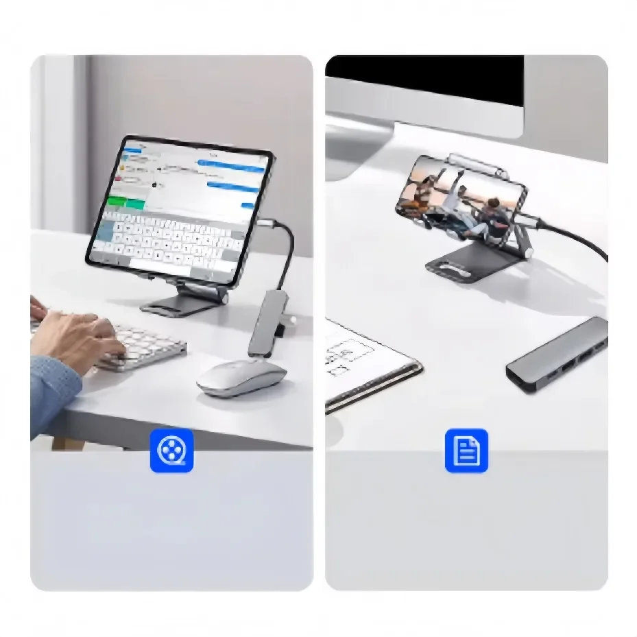 5/7/8 in 1 Type-C Docking Station USB C Hub Mutiport Adapter USB3.0 PD Charging SD TF Card Reader For Laptop Macbook Notebook
