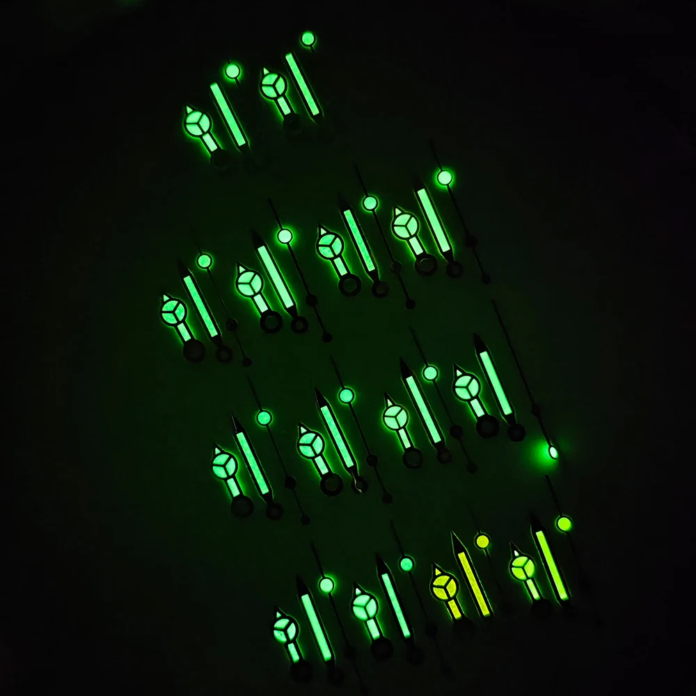 NH35 Hands High Quality Second Hand Watch Hands Green Luminous Hands Watch Accessories for NH35/NH36/4R/7S Movement