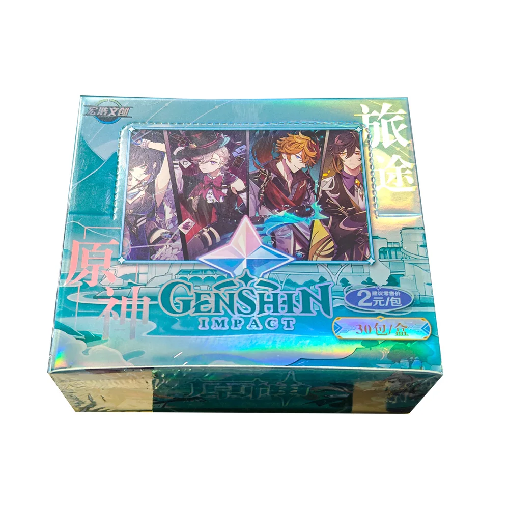 Genuine Genshin Impact Cards Anime TCG Game Collection Pack Booster Box Rare HR TR LGR Table Toys For Family Children Gift