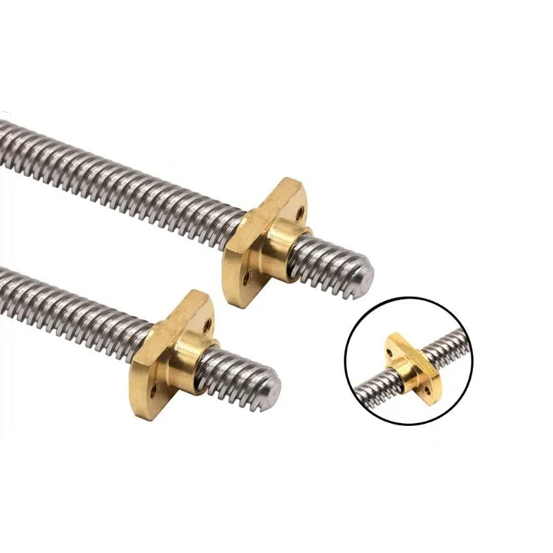 T8 T-type Trapezoidal Lead Screw 8mm Tr8 Lead 1/2/4/6/8/10/12/14 Stepper Motor Drive Rod T-nut Replacement Parts for 3D Printers
