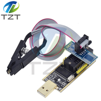 TZT CH341A/B 24 25 Series EEPROM Flash BIOS USB Programmer Module + SOIC8 SOP8 Test Clip For EEPROM 93CXX/25CXX/24CXX DIY KIT