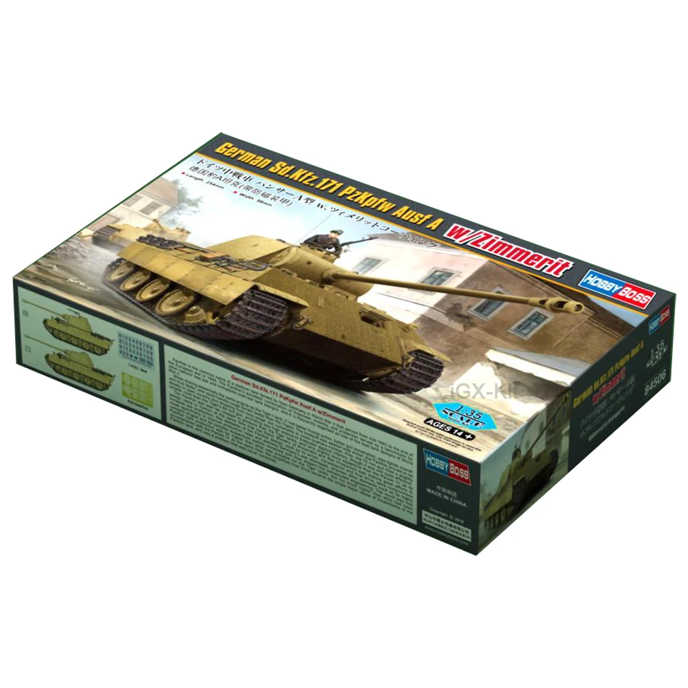 Hobbyboss 84506 escala 1/35 alemán SdKfz 171 Pzkqfw Ausf A tanque con Zimmerit Hobby artesanía juguete Kit de construcción de modelos de plástico