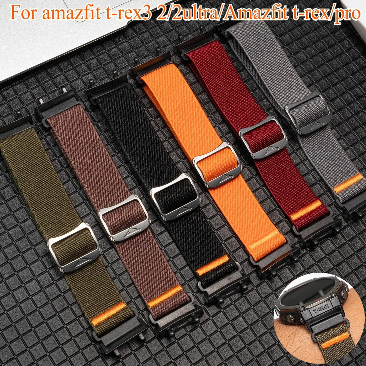 Nylon Strap for Amazfit T-rex3 2 Replaceable Wristband  Elastic Band For Amazfit t-rex/T-rex pro Amazfit t-rex 2ultra Bracelet