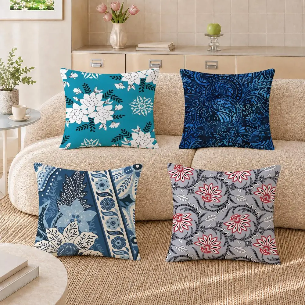 Indonesia B-Batik design Cushion Cover Pillowcase Sofa Living Room Home Gift Office Decor Protective Covers