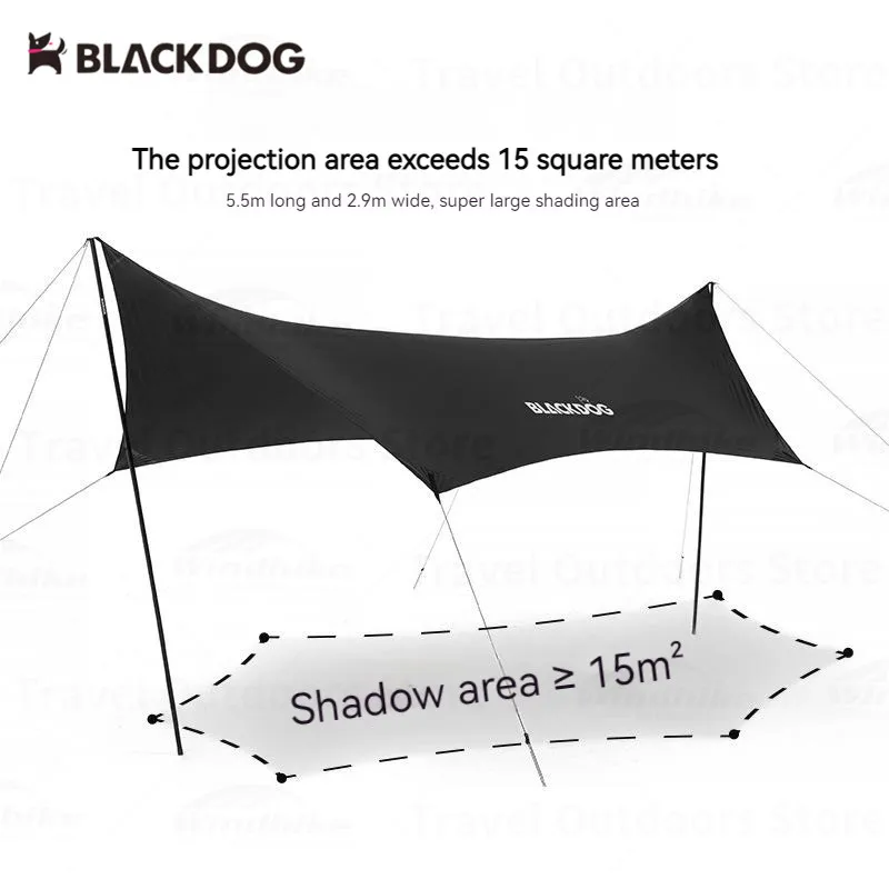 Naturehike Black Dog 3000mm tenda da sole impermeabile 150D Oxford Cloth UPF50 + campeggio all\'aperto Picnic Sun Shelter