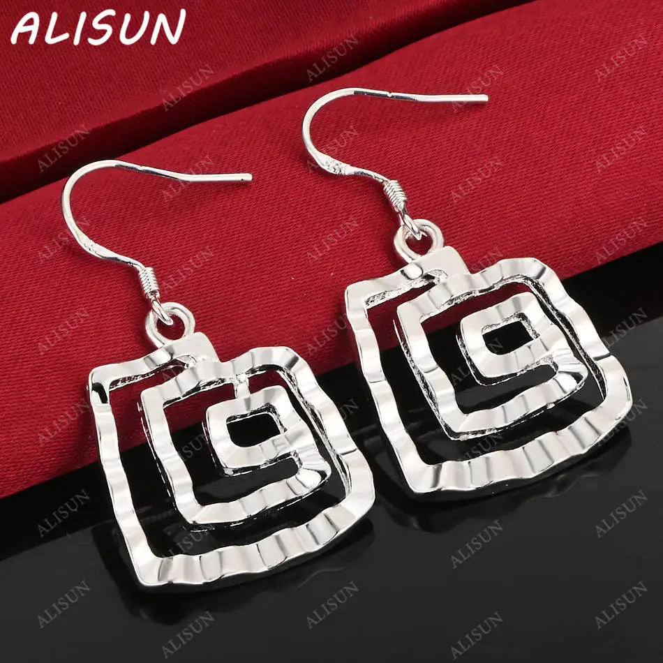 

ALISUN 925 Sterling Silver Geometric Earrings Drop Earrings Creativity Gifts Street All-match Party And Daily Wear
