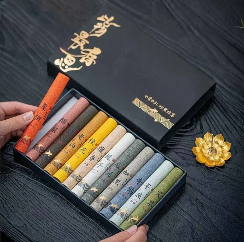 12x5g Natural Incense Sticks in Gift Box Sandalwood Nha Trang 10.5cm Stick Incense Household Scents for Home Wormwood
